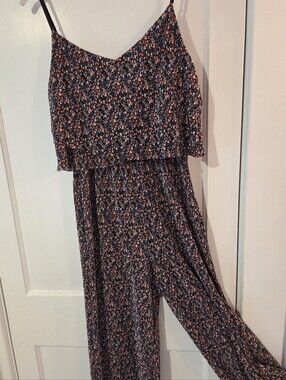 Floral Print Wide-Leg Jumpsuit, Super Comfy